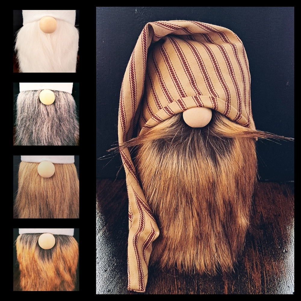 Americana Gnome | Farmhouse Hat with Choice of Bearded Gnome Body